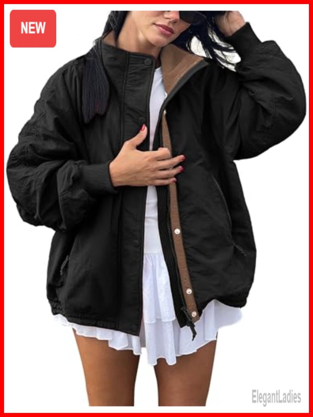 Windproof Fleece Lined Lightweight Zip Front Jacket